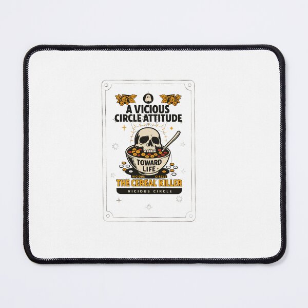 Item preview, Cereal Killer –Breakfast Goth – Retro Skull - VICIOUS CIRCLE Breakfast Halloween Classic T-Shirt designed and sold by inkfluenceart.