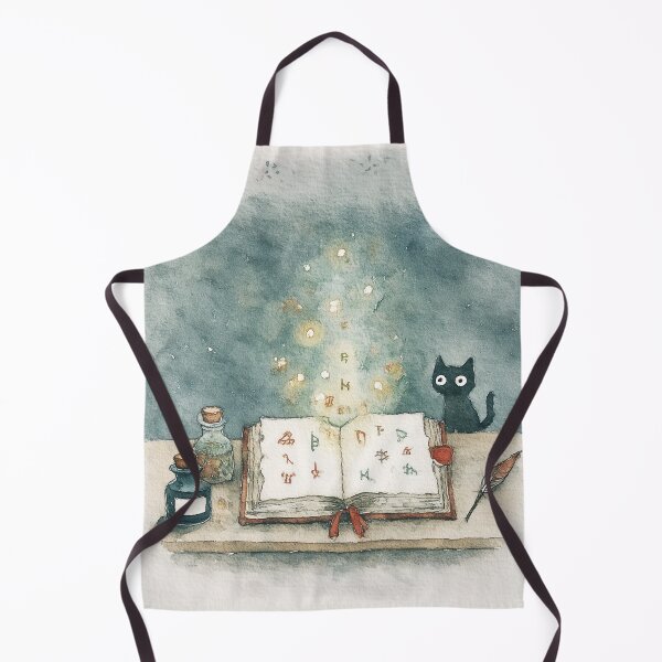Item preview, Enchanted Spellbook and Curious Cat designed and sold by Dusk Atelier.
