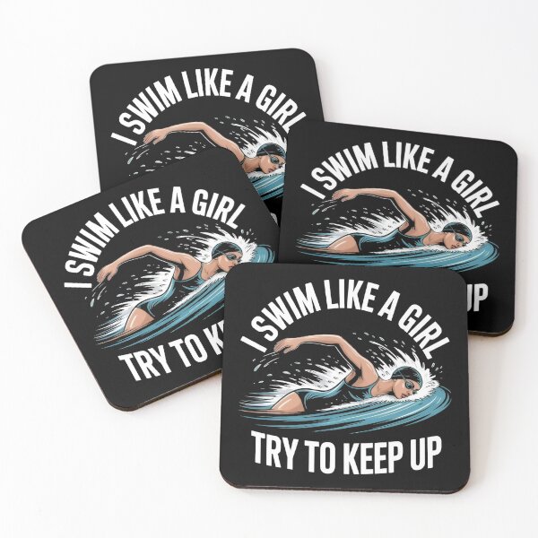 Item preview, I Swim Like A Girl Try To Keep Up  Motivational Swimming designed and sold by MizoX7.