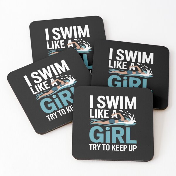 Item preview, I Swim Like A Girl Try To Keep Up  Motivational Swimming designed and sold by MizoX7.