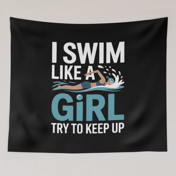 Item preview, I Swim Like A Girl Try To Keep Up  Motivational Swimming designed and sold by MizoX7.