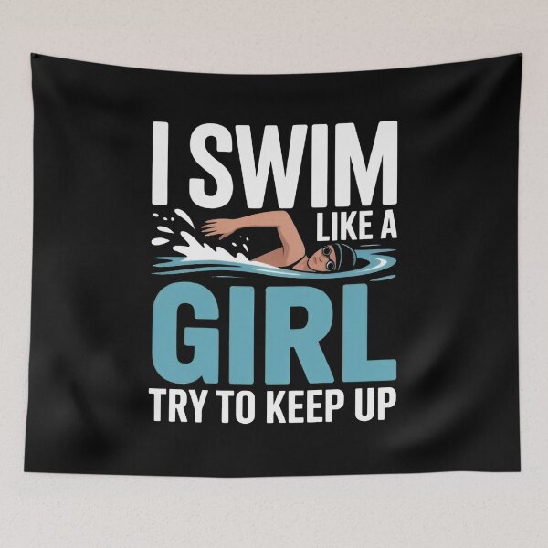Item preview, I Swim Like A Girl Try To Keep Up  Motivational Swimming designed and sold by MizoX7.