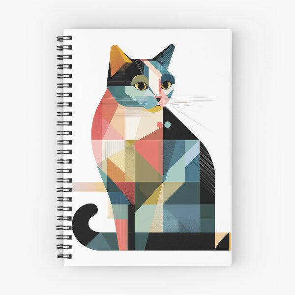 Artikelvorschau, Modernes geometrisches kubistisches Katzenporträt entworfen und verkauft von TheColorKey.
