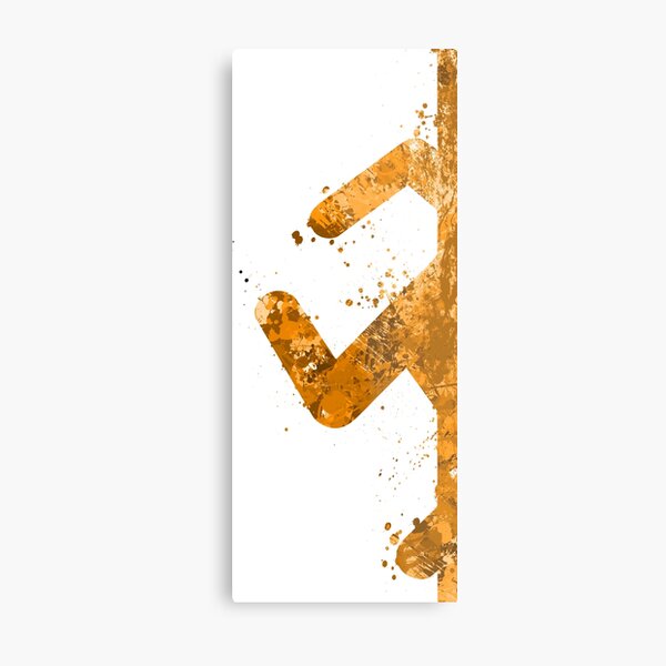 Portal - Orange Half (Lite) Metal Print