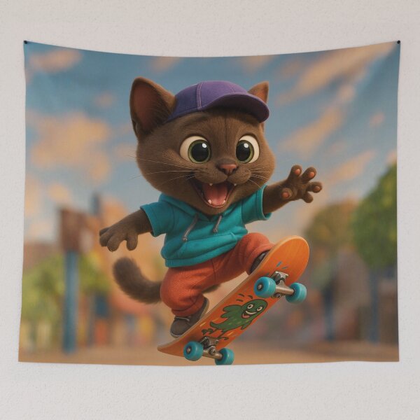 Item preview, Skater Burmese Cat designed and sold by Sillytoe.