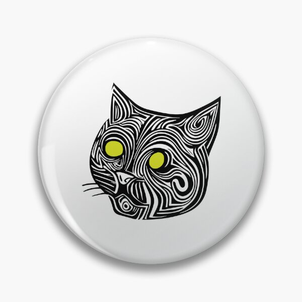 Item preview, Abstract Tribal Cat – Hypnotic Yellow Eyes designed and sold by Costa-Services.