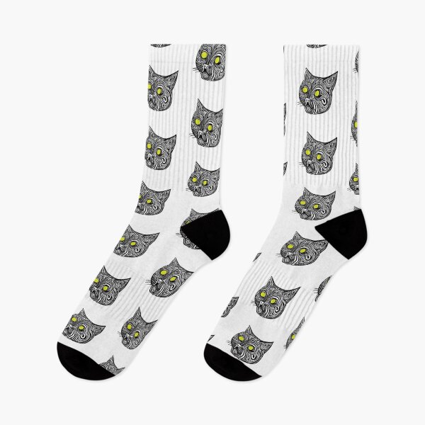 Item preview, Abstract Tribal Cat – Hypnotic Yellow Eyes designed and sold by Costa-Services.