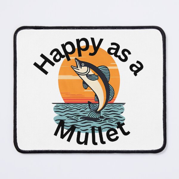 Item preview, Happy as a Mullet - Retro Florida Fish Tee designed and sold by AlzUNeedIsLove.