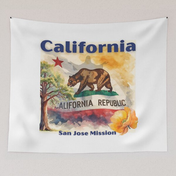 Artikelvorschau, Kalifornien San Jose Mission entworfen und verkauft von Seeshellspace Designs.