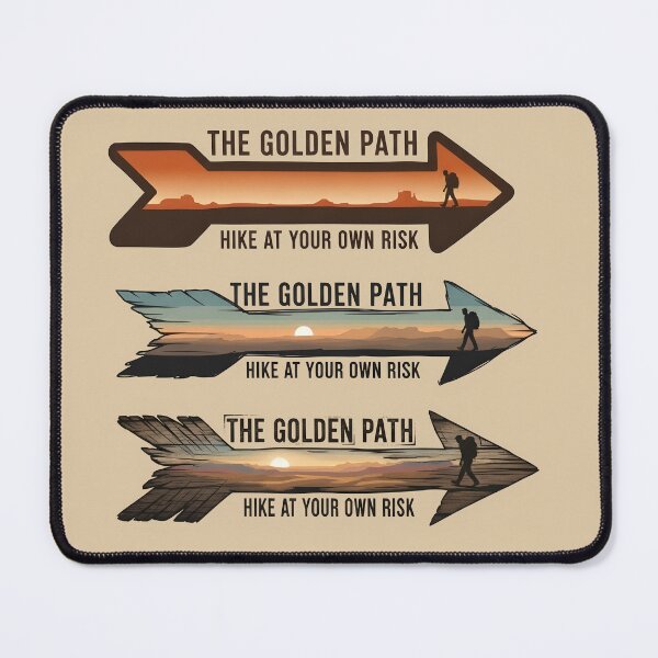 Item preview, The Golden Path Hike at Your Own Risk Dune Inspired Outdoor Emblems designed and sold by bluel_evin.