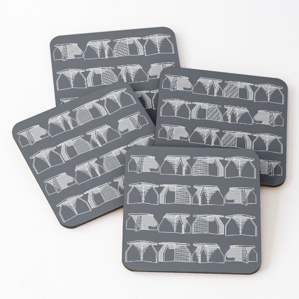 Item preview, Isle of Lewis Pixelart Bus Stops (white print) designed and sold by TheRandomFactor.