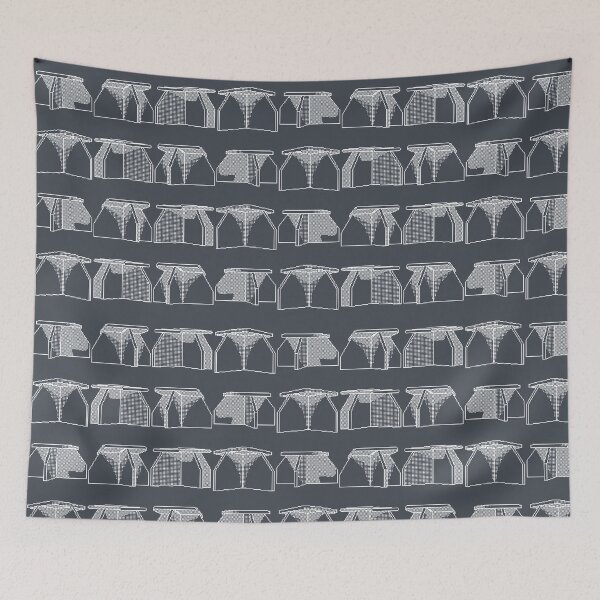 Item preview, Isle of Lewis Pixelart Bus Stops (white print) designed and sold by TheRandomFactor.