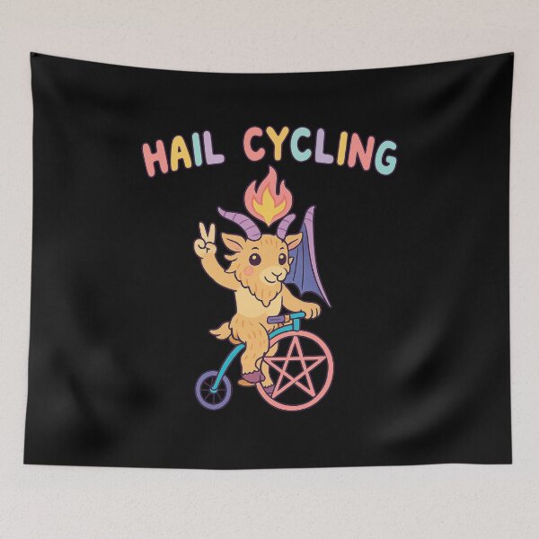 Item preview, Hail Cycling Kawaii Satan Baphomet designed and sold by elderberry.