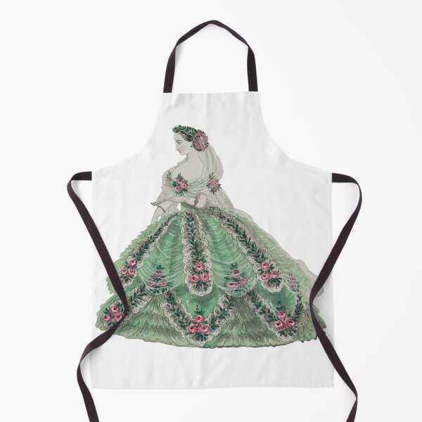 Item preview, 1860s lady in a green and pink dress designed and sold by Historical Beauty.