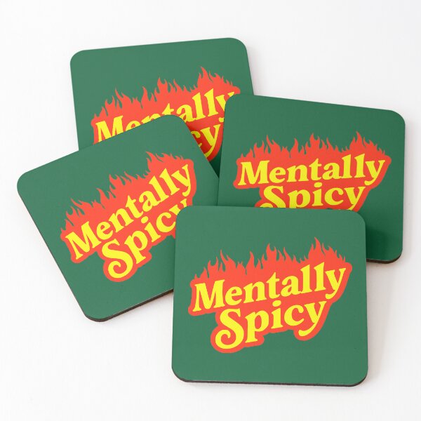 Item preview, Mentally Spicy – Bold Flame Typography Design designed and sold by DAFIN.
