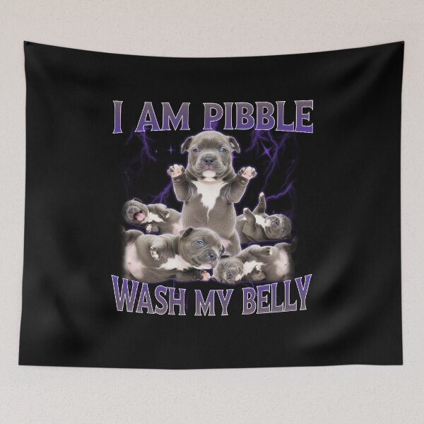 Item preview, Funny I am Pibble Dog Puppy Wash Clean My Belly Meme designed and sold by elderberry.