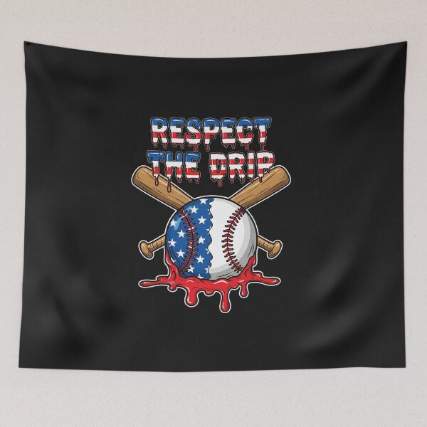 Item preview, Respect The Drip Baseball Ice Cream Drip 4th of July designed and sold by diyoor.