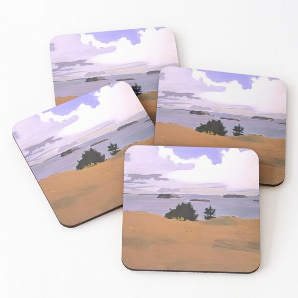 Item preview, Penobscot Bay With Yellow Field 1968 By Fairfield Porter designed and sold by andrescastillRO.
