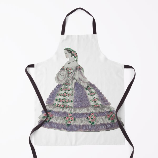 Item preview, 1860s lady in purple dress with flowers designed and sold by Historical Beauty.