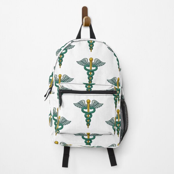 Item preview, Caduceus medical symbol in embroidery style designed and sold by Ahau Designs.