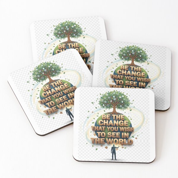 Item preview, Be the Change You Wish to See in the World – Inspirational Quote Earth Design designed and sold by GogoVibes.