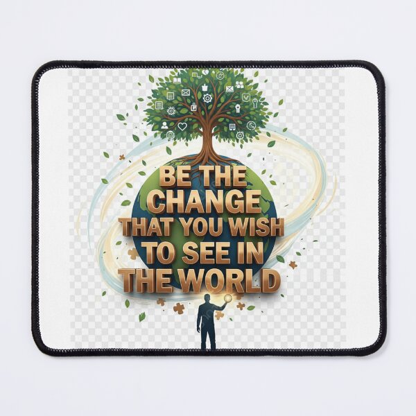 Item preview, Be the Change You Wish to See in the World – Inspirational Quote Earth Design designed and sold by GogoVibes.