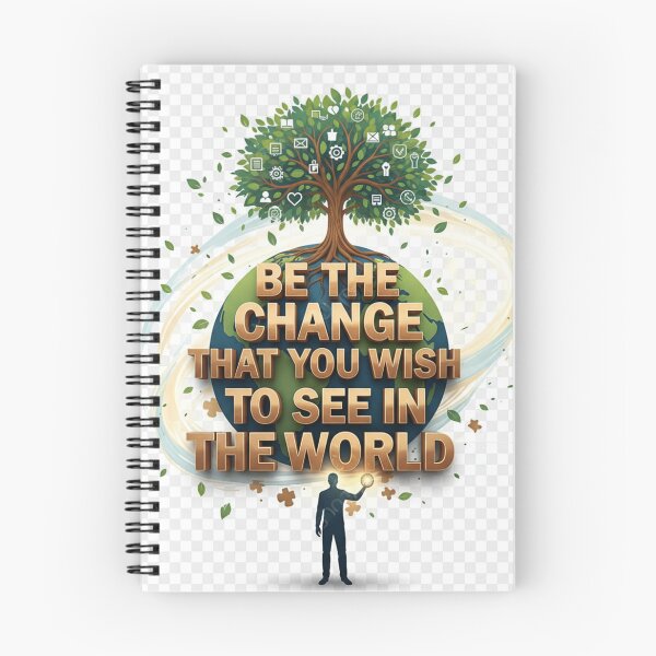 Item preview, Be the Change You Wish to See in the World – Inspirational Quote Earth Design designed and sold by GogoVibes.