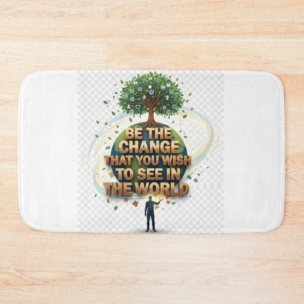 Item preview, Be the Change You Wish to See in the World – Inspirational Quote Earth Design designed and sold by GogoVibes.