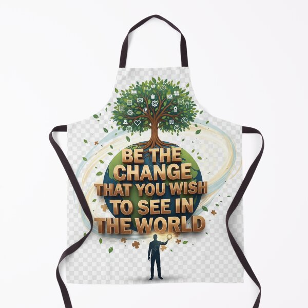 Item preview, Be the Change You Wish to See in the World – Inspirational Quote Earth Design designed and sold by GogoVibes.