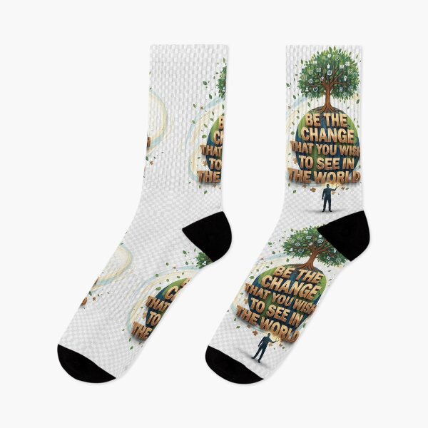 Item preview, Be the Change You Wish to See in the World – Inspirational Quote Earth Design designed and sold by GogoVibes.