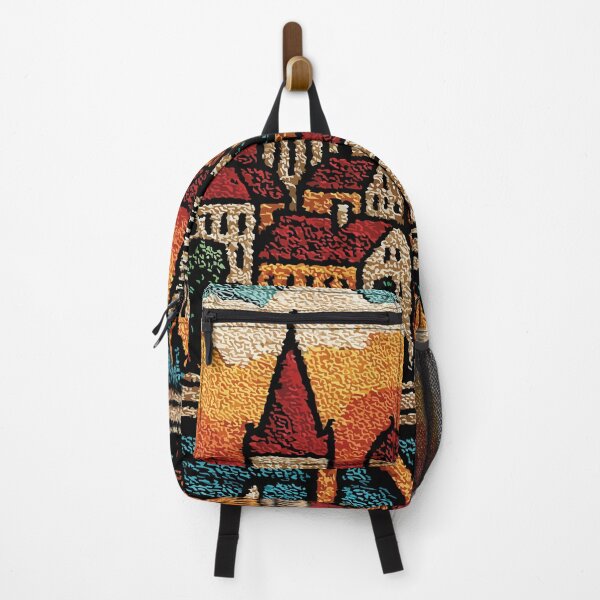 Item preview, Lyon France Old Town Poster | Retro Embroidered Folk Art designed and sold by TuncGK.