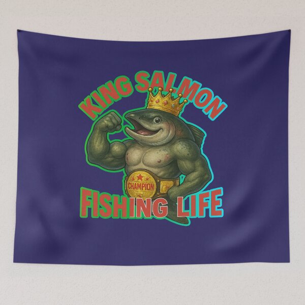 Item preview, King Salmon Champion – Fishing Life Power Design designed and sold by BlueFlowLab.
