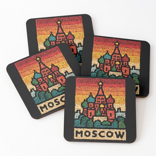 Item preview, Moscow Russia Poster | Whimsical Embroidered Folk Art designed and sold by TuncGK.