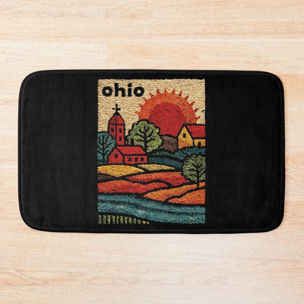 Item preview, Rural Ohio Sunset Poster | Midwest Folk Art Landscape designed and sold by TuncGK.