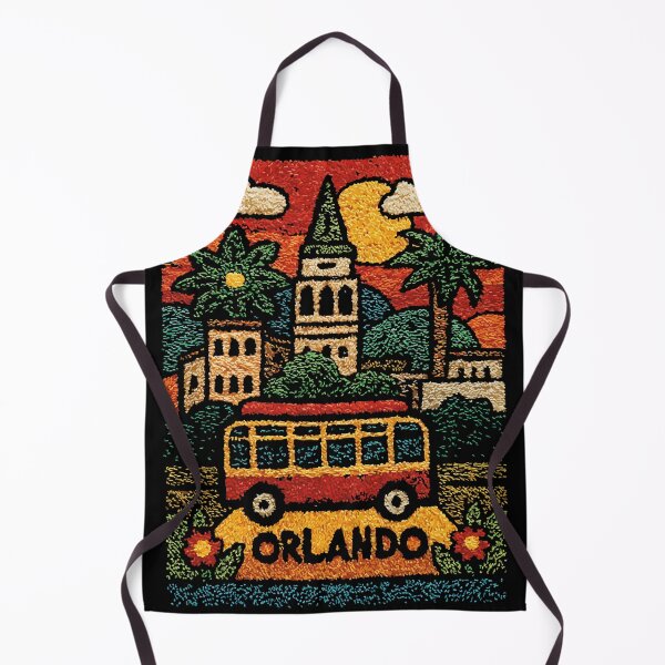 Item preview, Orlando Florida Poster | Retro Vacation Folk Art designed and sold by TuncGK.