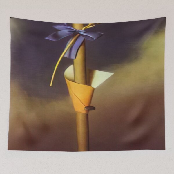 Item preview, Blue Knot And Ear Of Wheat Next To The Castle By Salvador Dali designed and sold by diegocastilo.