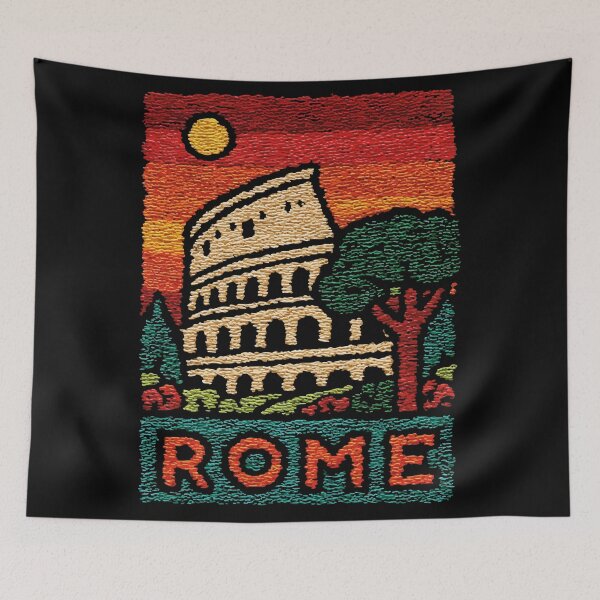 Item preview, Rome Colosseum Poster | Ancient Roman Folk Art designed and sold by TuncGK.