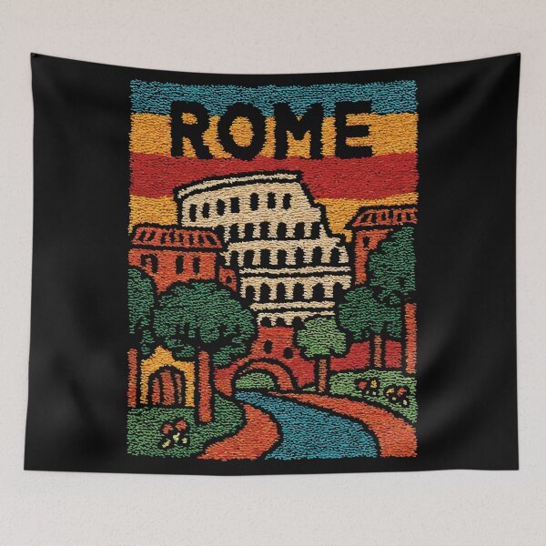 Item preview, Ancient Rome Poster | Roman Forum Folk Art designed and sold by TuncGK.