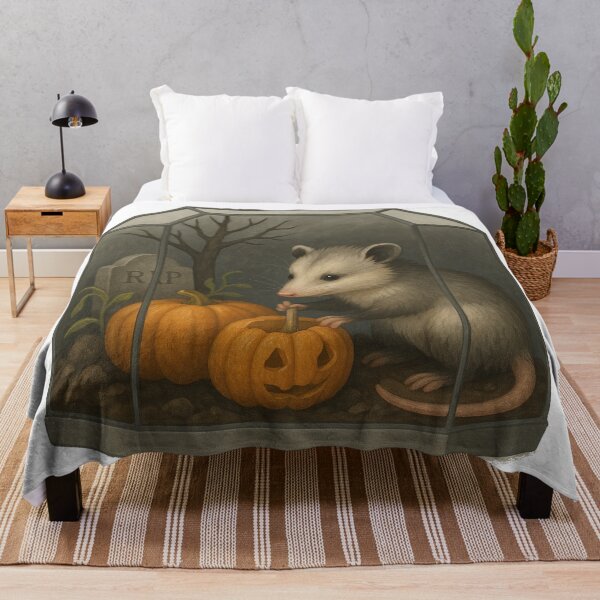 Item preview, Cute Possum with Pumpkins designed and sold by thehaywirehoney.