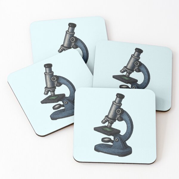 Item preview, Microscope in embroidery style for science designed and sold by Ahau Designs.