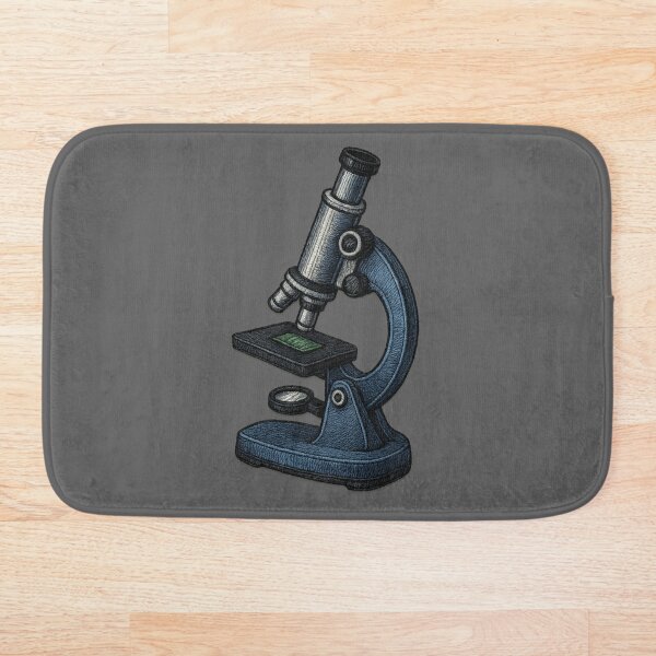 Item preview, Microscope in embroidery style for science designed and sold by Ahau Designs.