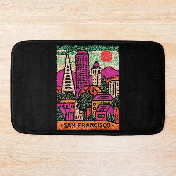 Item preview, San Francisco Poster | California Cityscape Folk Art designed and sold by TuncGK.