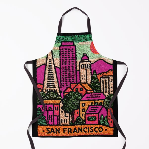 Item preview, San Francisco Poster | California Cityscape Folk Art designed and sold by TuncGK.