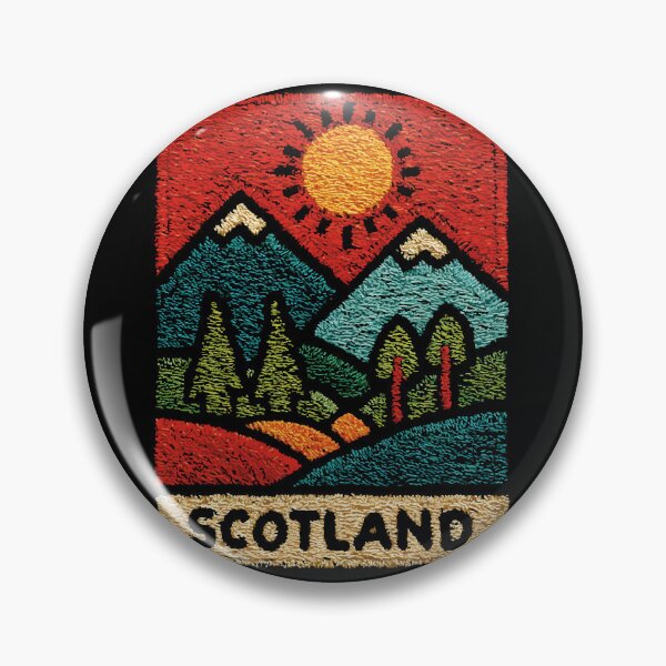 Item preview, Scottish Highlands Poster | Moody Landscape Folk Art designed and sold by TuncGK.