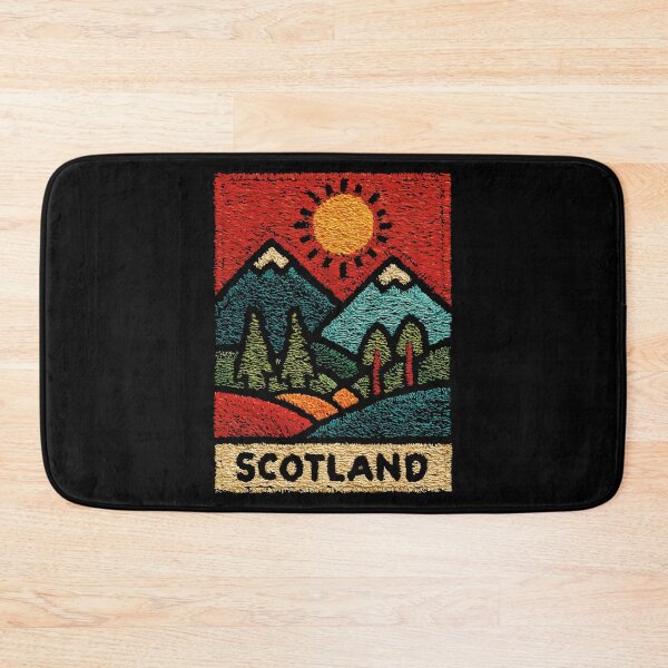 Item preview, Scottish Highlands Poster | Moody Landscape Folk Art designed and sold by TuncGK.