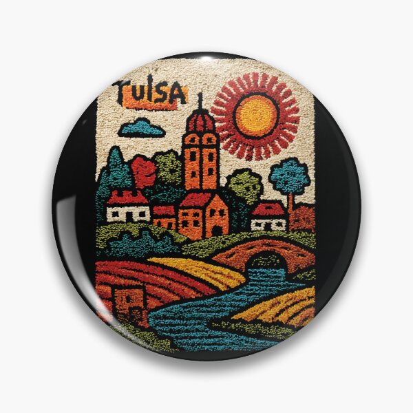 Item preview, Tulsa Oklahoma Poster | Heartland Hills Folk Art designed and sold by TuncGK.