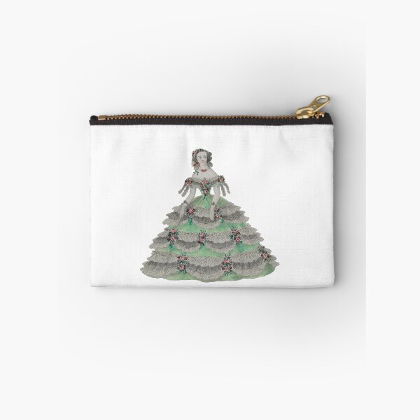 Item preview, 1850s lady in a green dress designed and sold by Historical Beauty.