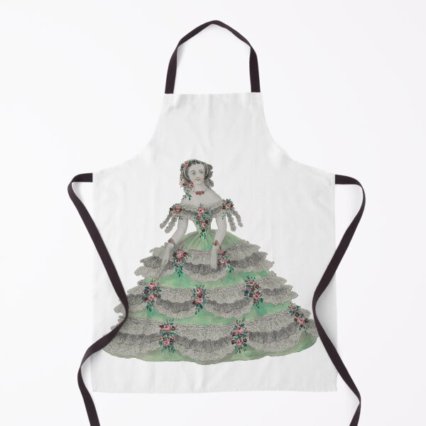 Item preview, 1850s lady in a green dress designed and sold by Historical Beauty.
