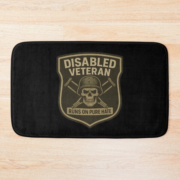 Item preview, Runs on Pure Hate – Gritty Disabled Veteran Military Patch Design designed and sold by getpressedshirt.