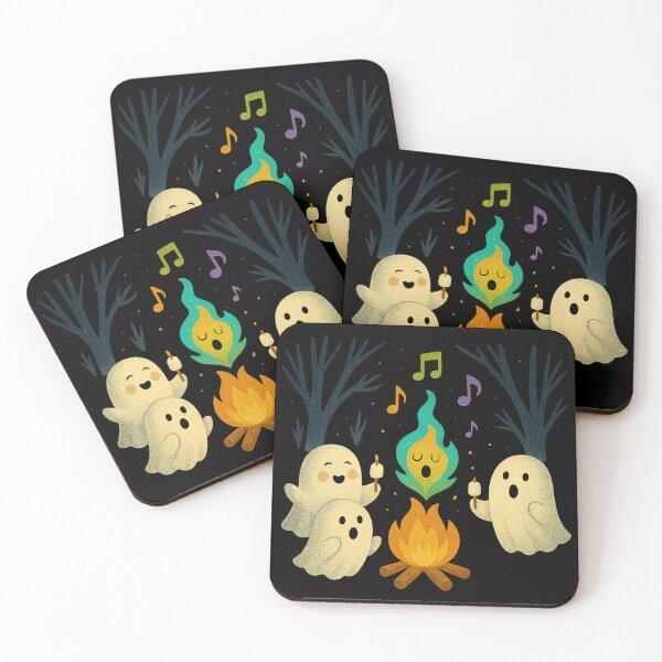 Item preview, Ghost Campfire Jam — Funny Paranormal Camping Marshmallow Singing designed and sold by POD DYNASTY | Original Print On Demand T-Shirt Graphics.